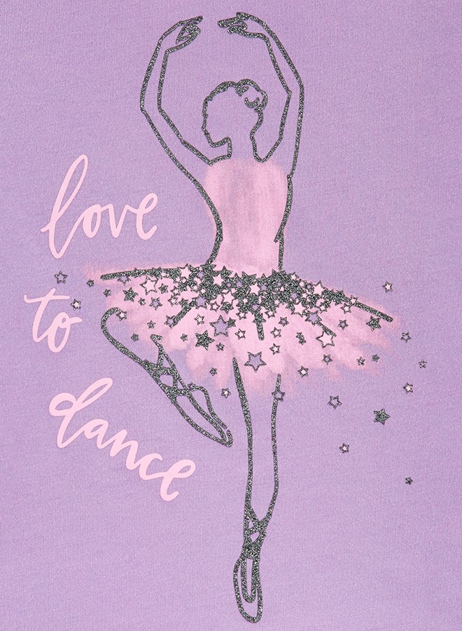 OSHKOSH B'gosh Front Print T-Shirt Purple - Image 2