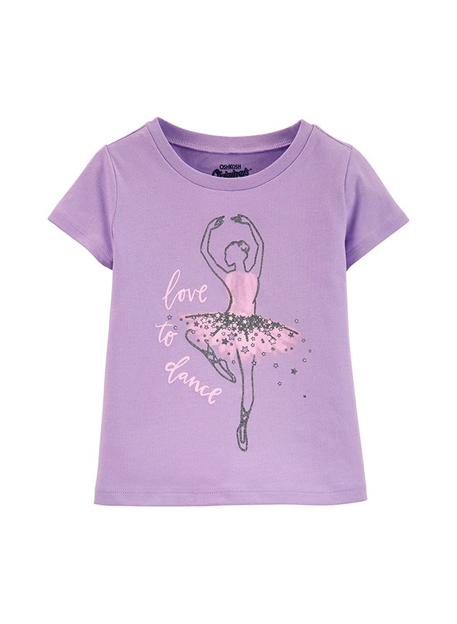 OSHKOSH B'gosh Front Print T-Shirt Purple - Image 1