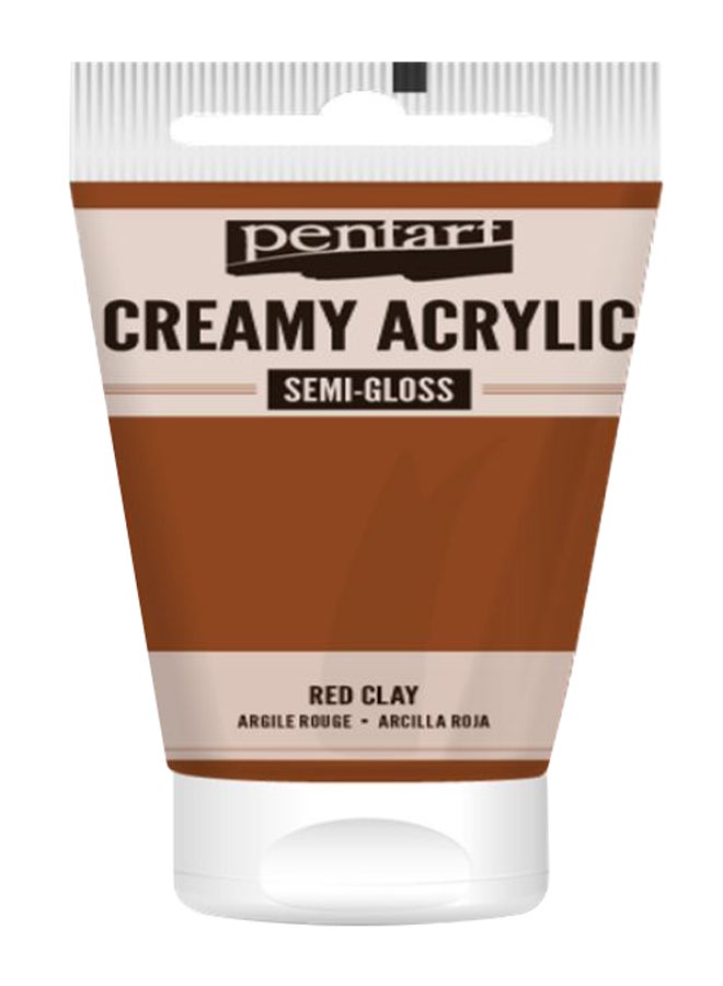 بينتارت طلاء أكريليك شبه لامع بلون كريمي أحمر طميي