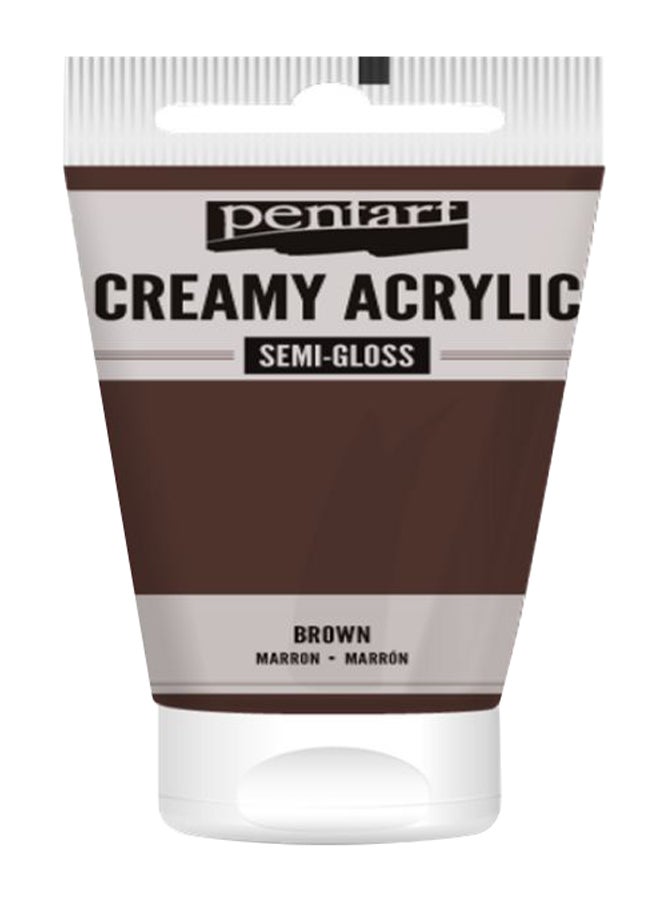 Pentart Creamy Acrylic Semi Gloss Paint Brown