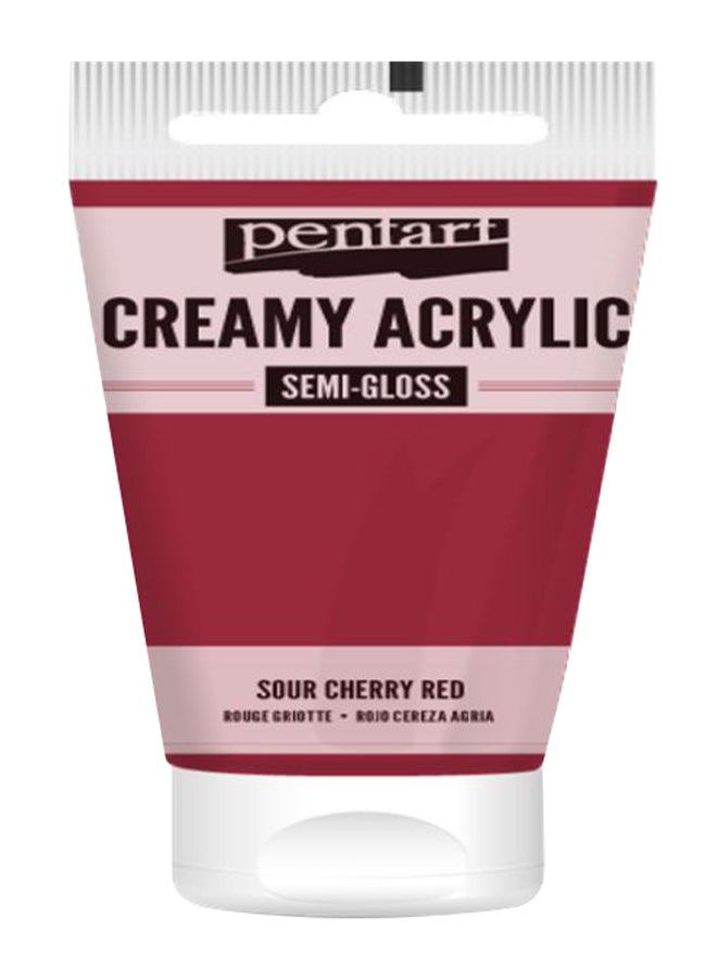 بينتارت طلاء أكريليك شبه لامع بلون كريمي أحمر كرزي ساور