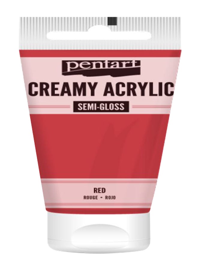 بينتارت طلاء أكريليك شبه لامع بلون كريمي أحمر