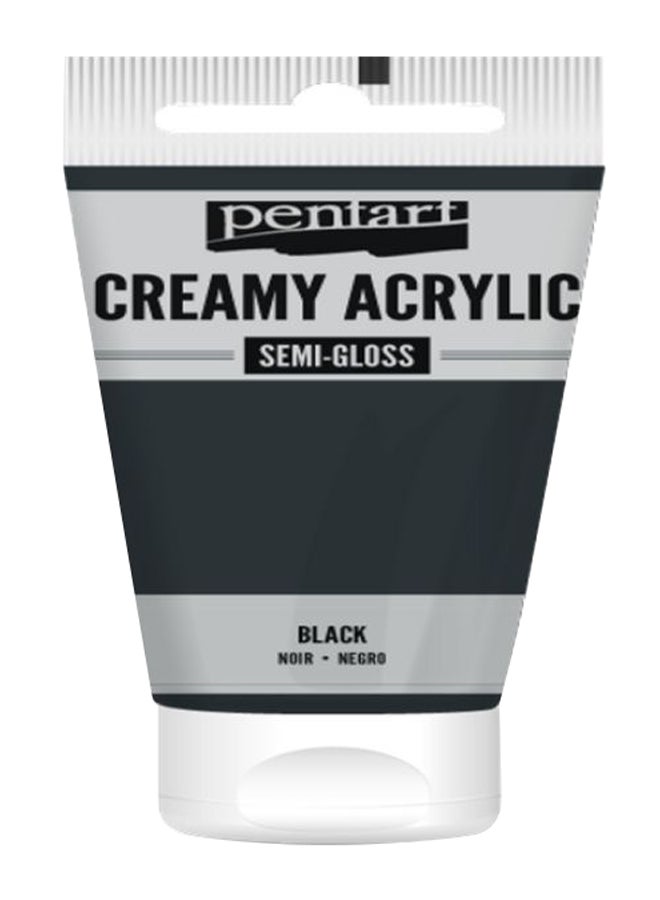 بينتارت طلاء أكريليك شبه لامع بلون كريمي أسود