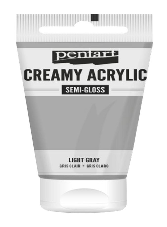 بينتارت طلاء أكريليك شبه لامع بلون كريمي رمادي فاتح