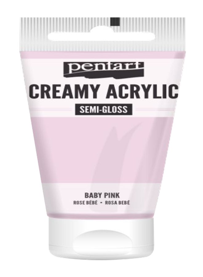 بينتارت طلاء أكريليك شبه لامع بلون كريمي بيبي بينك