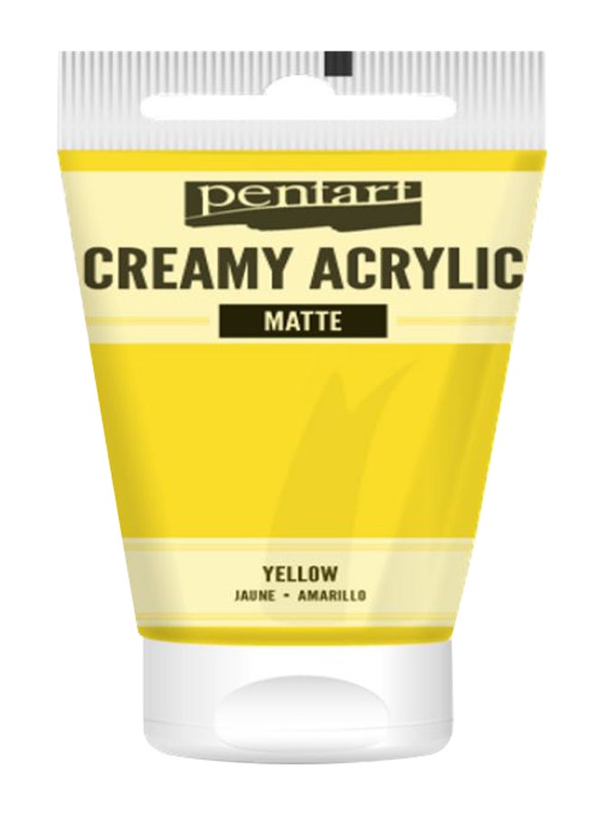 بينتارت طلاء كريمي غير لامع من مادة الأكرليك أصفر
