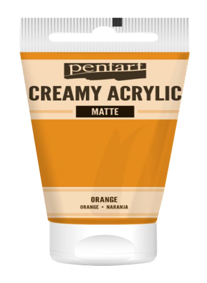 بينتارت طلاء كريمي غير لامع من مادة الأكرليك برتقالي