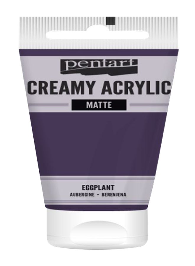 بينتارت طلاء كريمي غير لامع من مادة الأكرليك الباذنجان