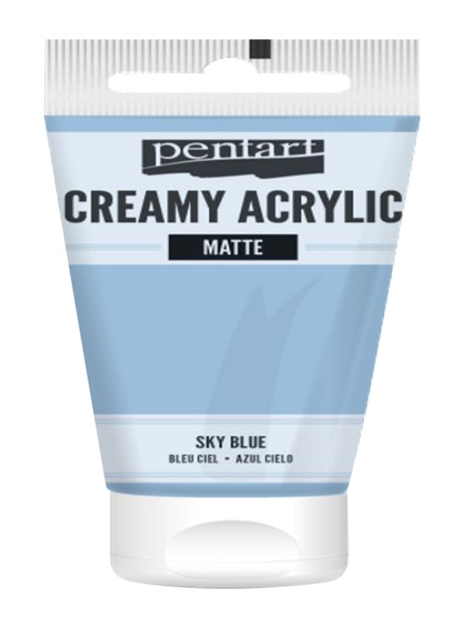بينتارت طلاء كريمي غير لامع من مادة الأكرليك أزرق سماوي