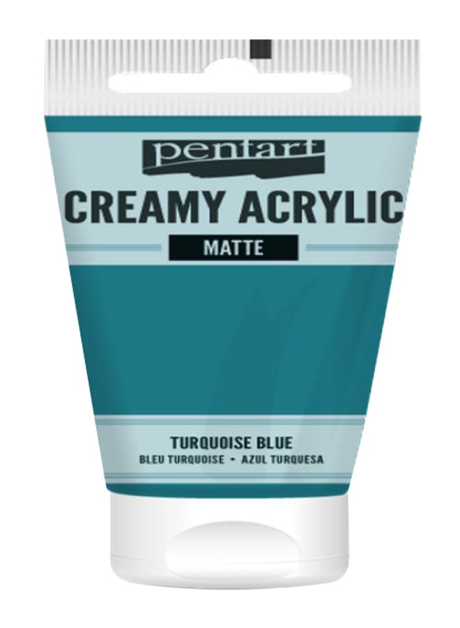 Creamy Acrylic Matte Paint Turquoise Blue
