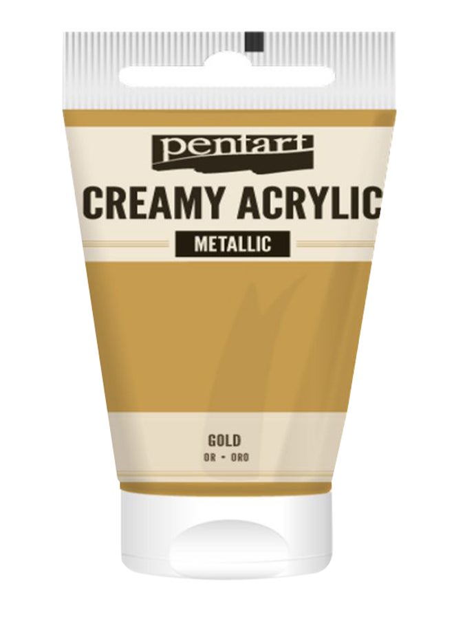 Pentart Creamy Acrylic Metallic Paint 60ml Gold