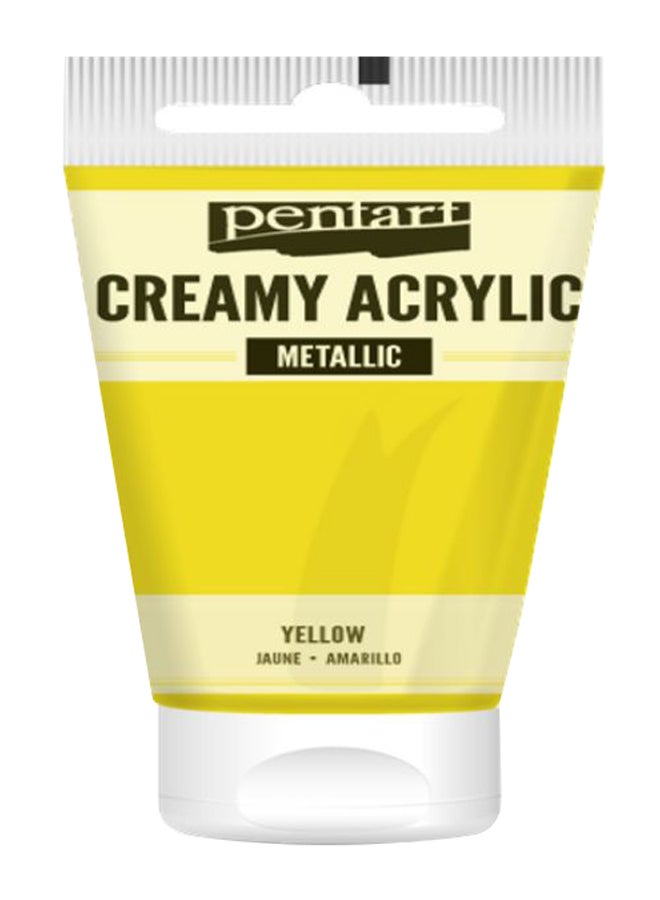 Pentart Creamy Acrylic Metallic Paint Yellow