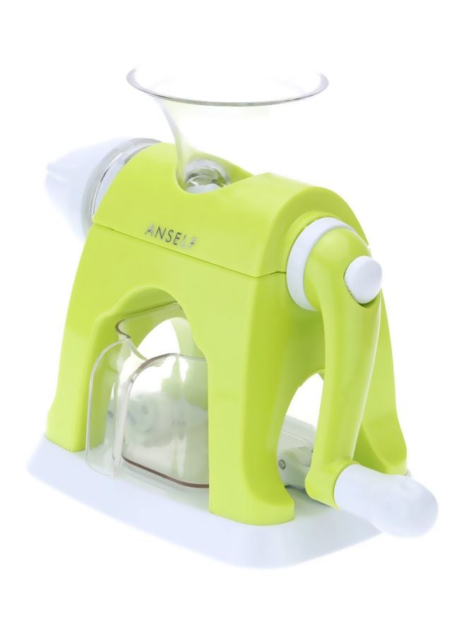 ANSELF 2-Piece Manual Fruit Juicer Kit Green/Clear/White 31x14x23cm - Image 3