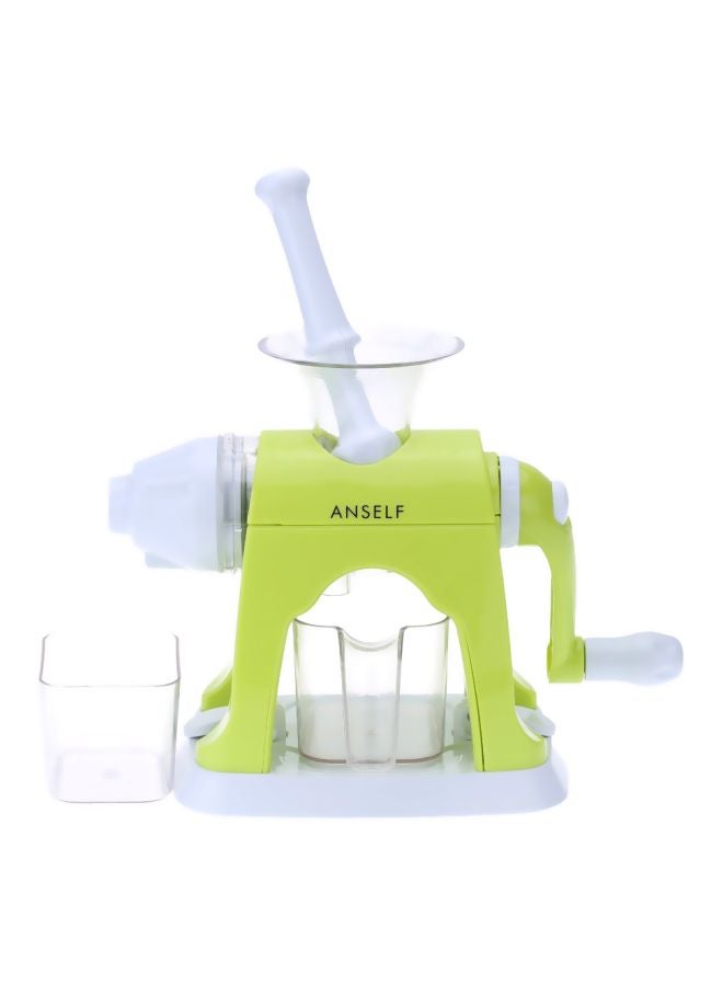 ANSELF 2-Piece Manual Fruit Juicer Kit Green/Clear/White 31x14x23cm - Image 2