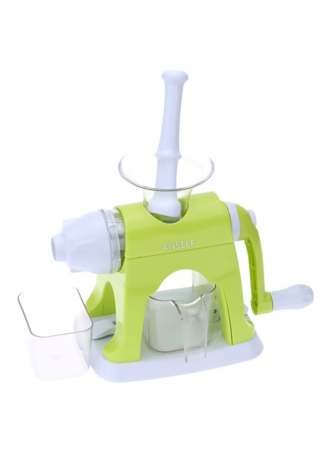 ANSELF 2-Piece Manual Fruit Juicer Kit Green/Clear/White 31x14x23cm - Image 5