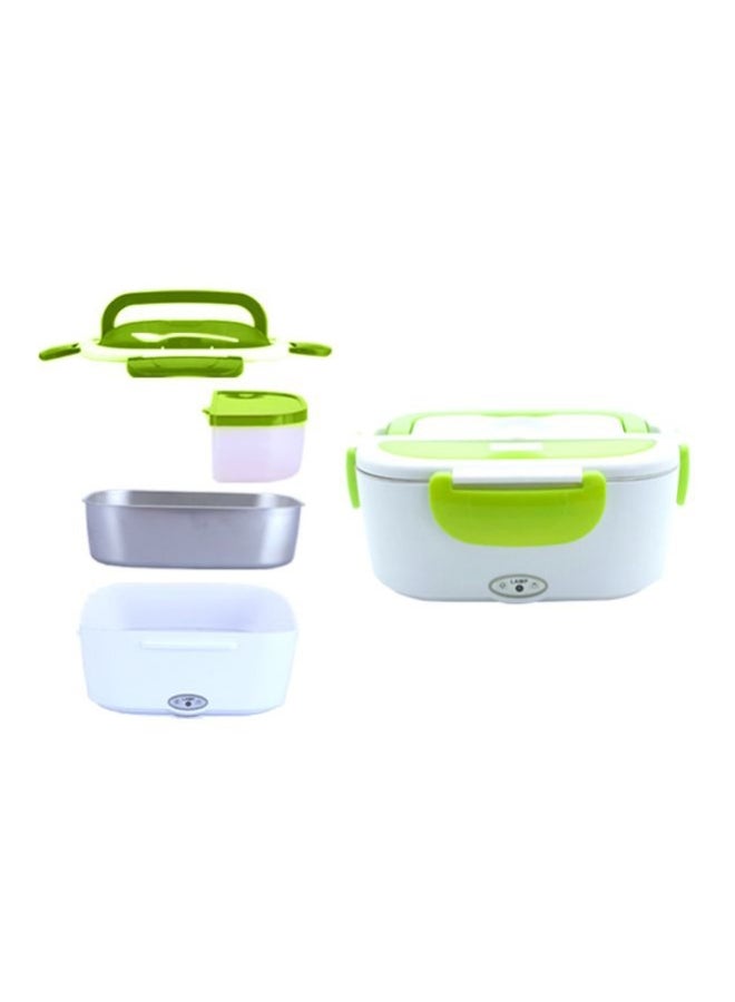 Portable Electric Heating Lunch Box White/Green 238x170x108mm  - Image 2