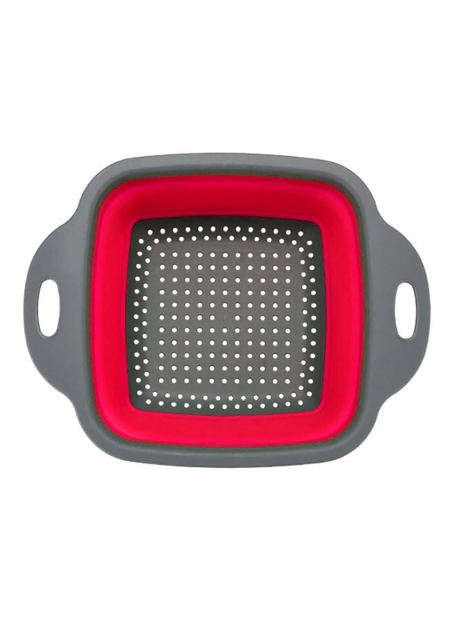 Collapsible Vegetable Storage Basket Grey/Red 22x29cm