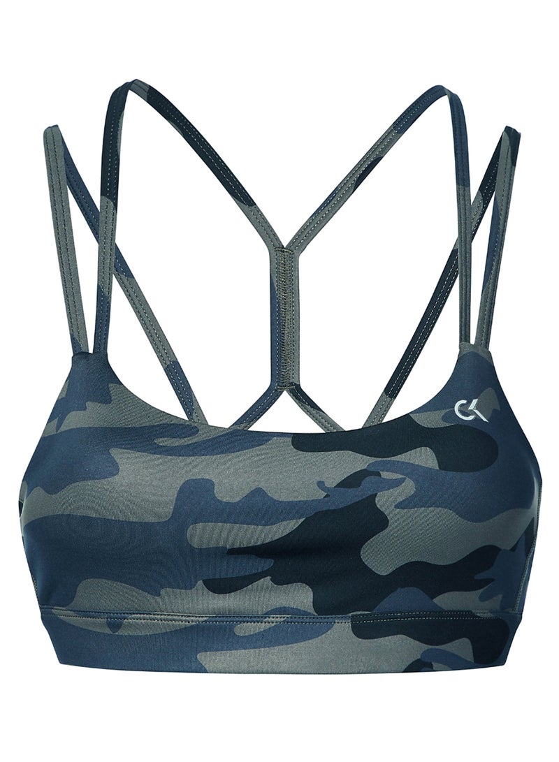 كالفن كلاين بيرفورمانس صدرية رياضية دعم متوسط أزرق / أخضر - Image 3