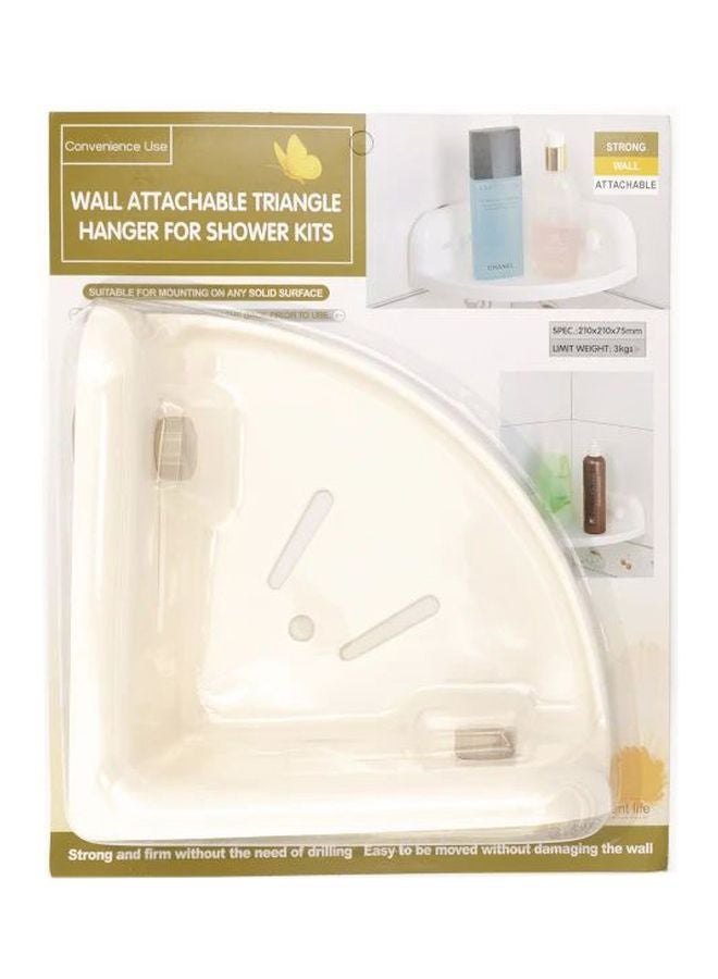 Wall Mounted Triangle Hanger For Shower Kit White - Image 1
