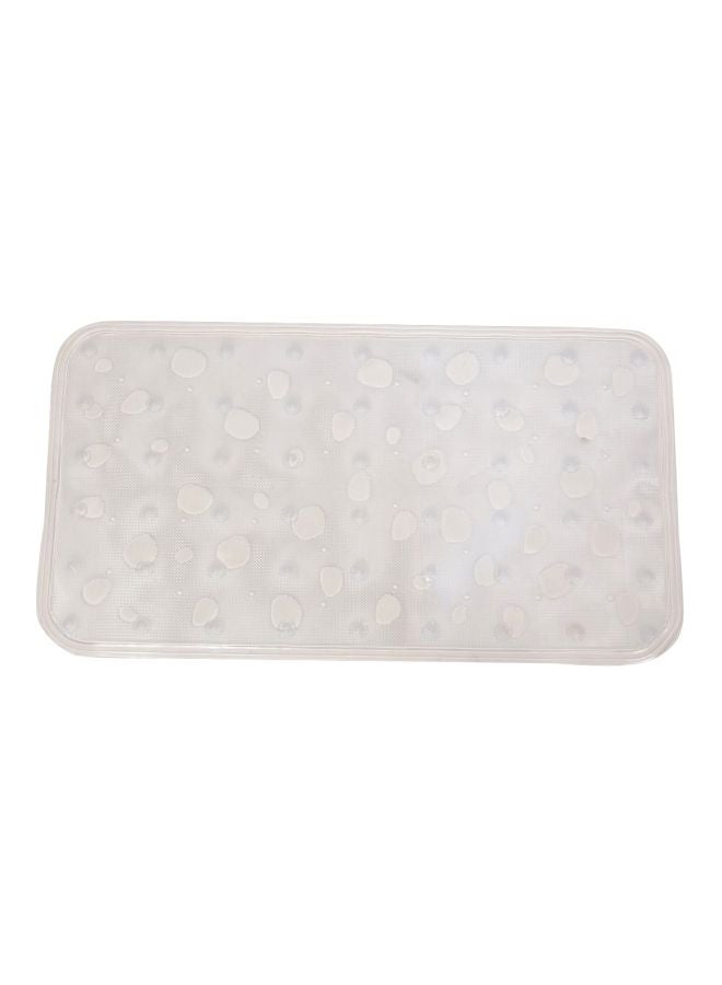 PVC Bath Mat White 70x40cm