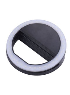 Generic Portable Selfie LED Ring Flash Black  - Image 2