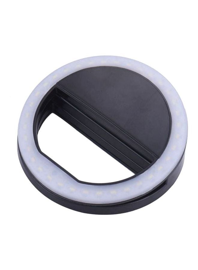 Generic Portable Selfie LED Ring Flash Black  - Image 2