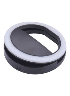 Generic Portable Selfie LED Ring Flash Black  - Image 1