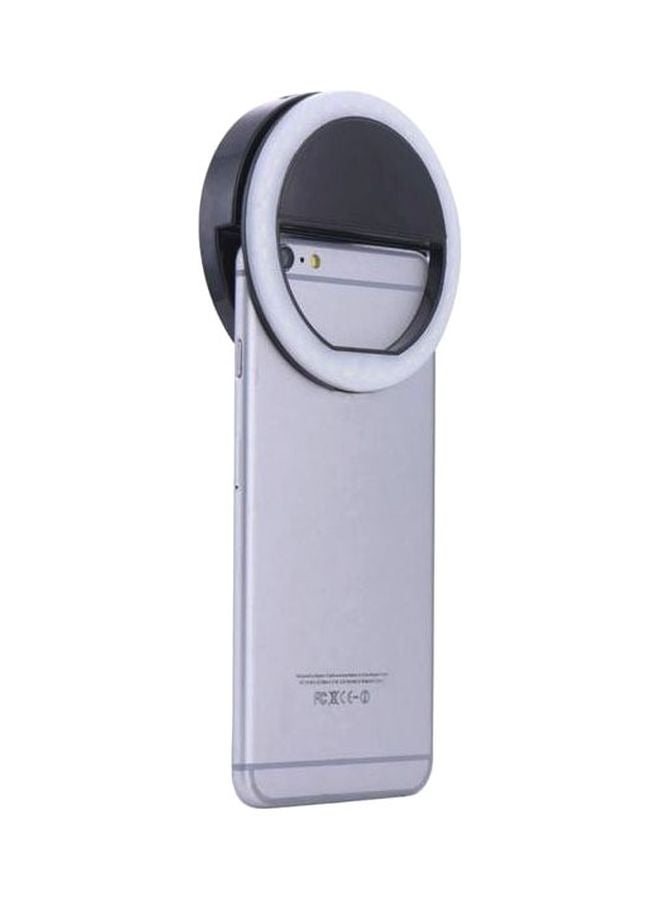 Generic Portable Selfie LED Ring Flash Black  - Image 3