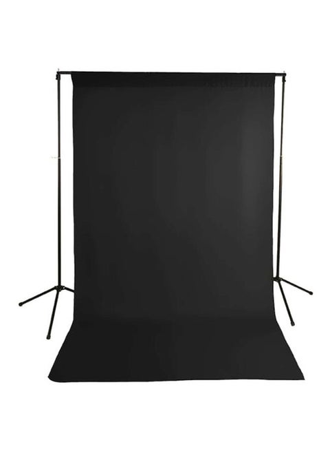 Muslin Fabric Background Black