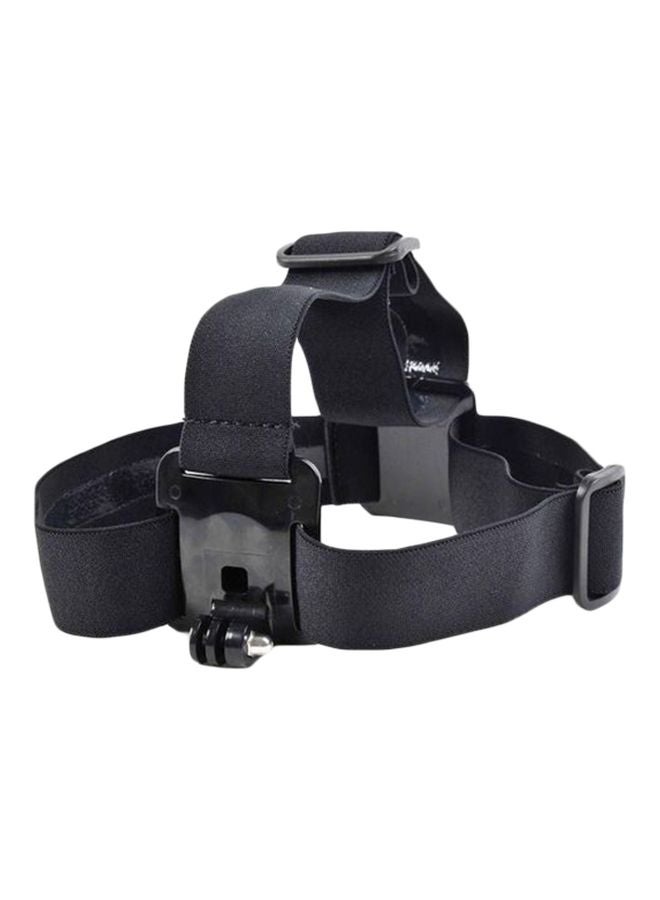 Elastic Adjustable Head Strap Belt Mount Black  - Image 1