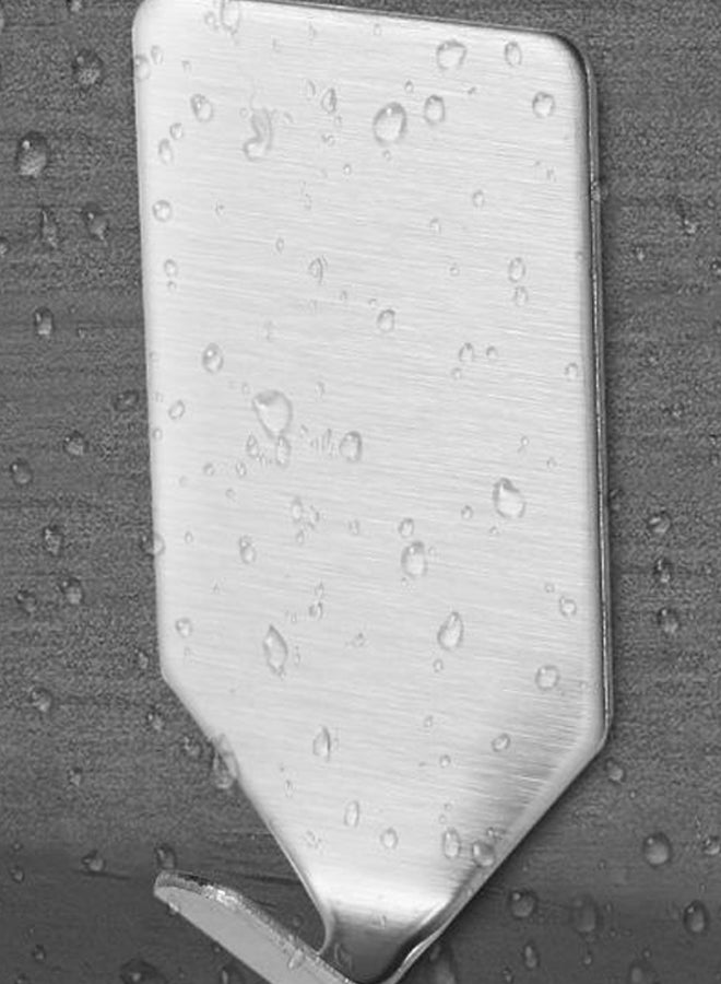 Generic 8-Piece Adhesive Wall Hook Set Silver  - Image 2