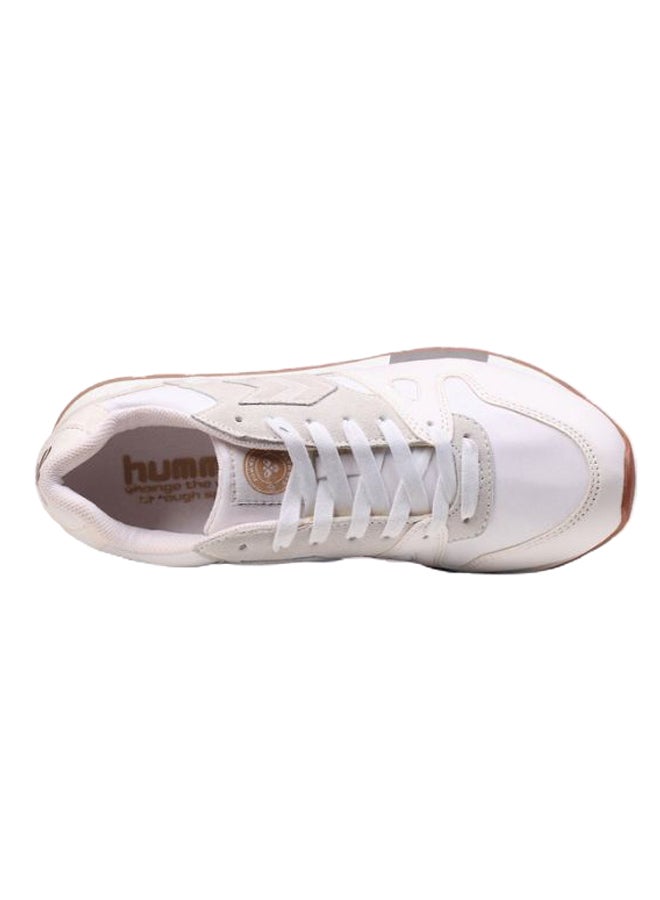 Hummel Marathona X Lifestyle Low Top Sneaker White/Grey/Brown  - Image 4