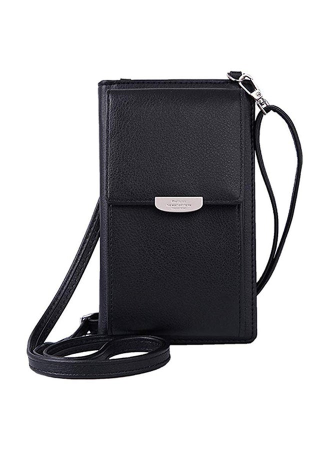 Generic - Multifunctional Plain Style Crossbody Bag Black - Image 1