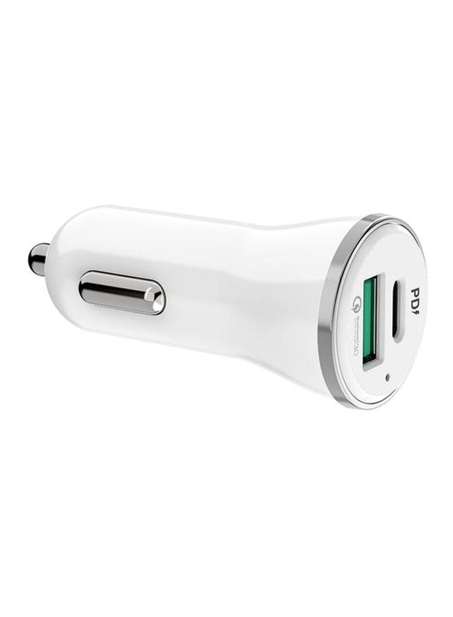 Earldom USB Car Charger White - Image 1
