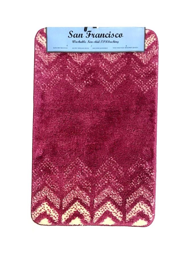 San Francisco Non-Skid Entrance Doormat Pink/White 50x80cm 