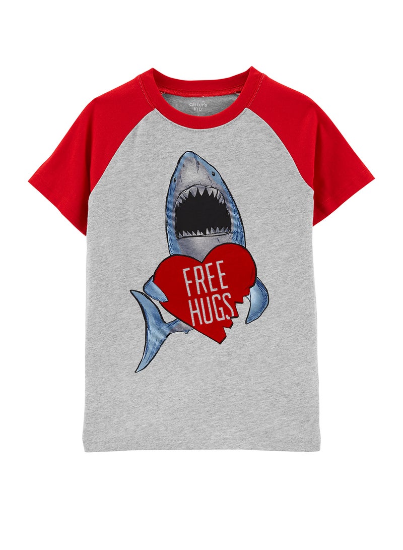 carter's 2-Piece Shark And Dinosaur Printed T-Shirt With Knicker Multicolour  - Image 2