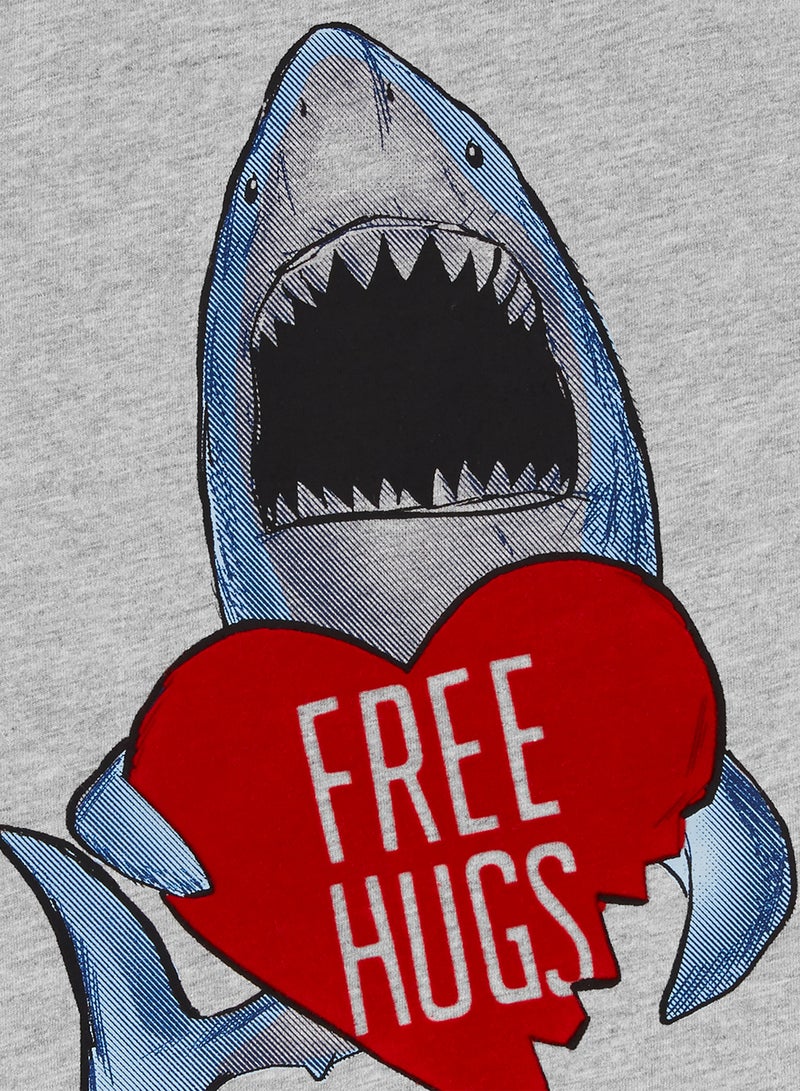 carter's 2-Piece Shark And Dinosaur Printed T-Shirt With Knicker Multicolour  - Image 4