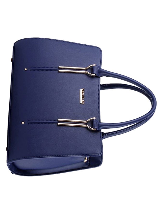 Solid Pattern Shoulder Bag Blue  - Image 2