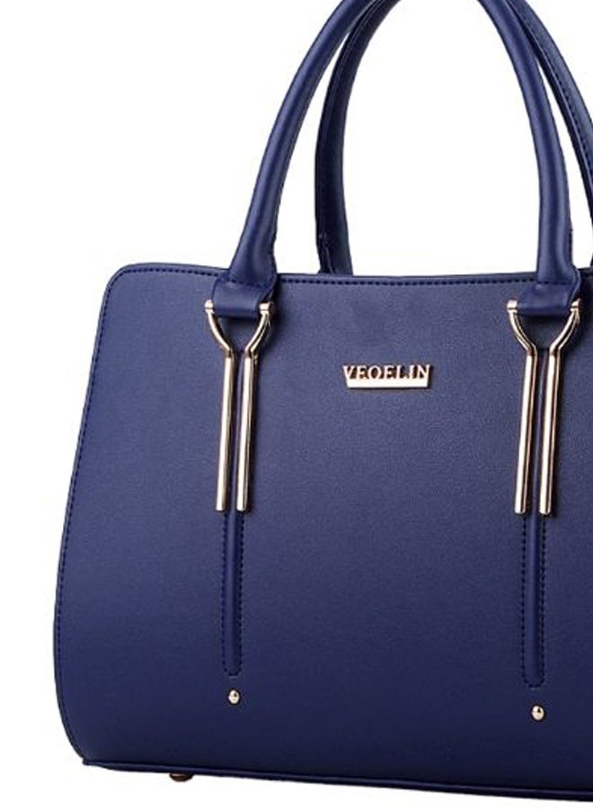 Solid Pattern Shoulder Bag Blue  - Image 3