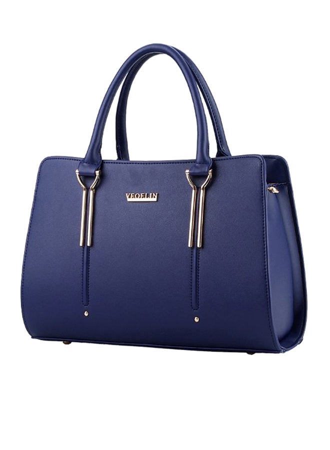 Solid Pattern Shoulder Bag Blue  - Image 1
