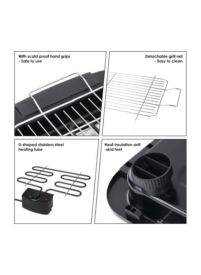 Electric Barbecue Grill 2000W 2000.0 W H18181 Black/Silver  - Image 3