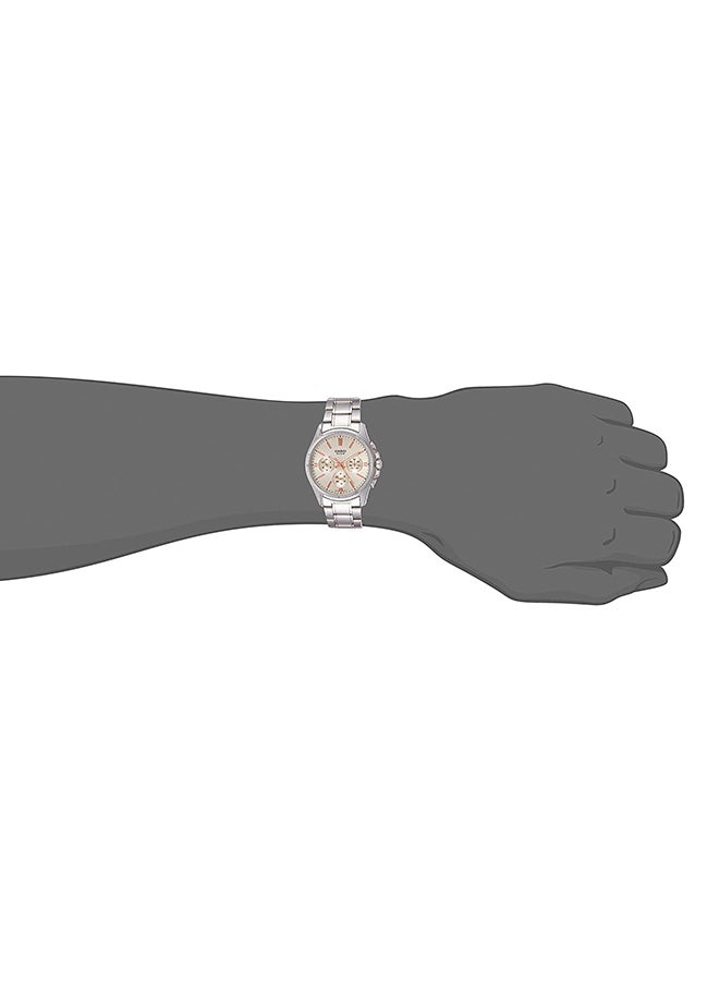 CASIO - Men's Stainless Steel Analog Wrist Watch MTP-1375D-7A2VDF - 42 mm - Silver - Image 1