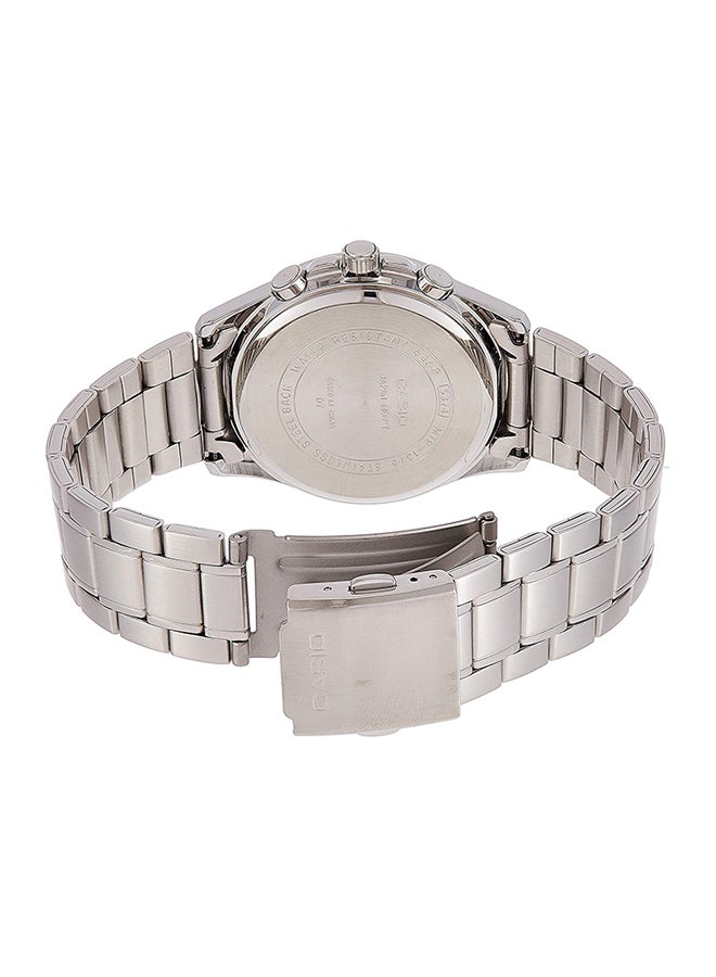 CASIO - Men's Stainless Steel Analog Wrist Watch MTP-1375D-7A2VDF - 42 mm - Silver - Image 1