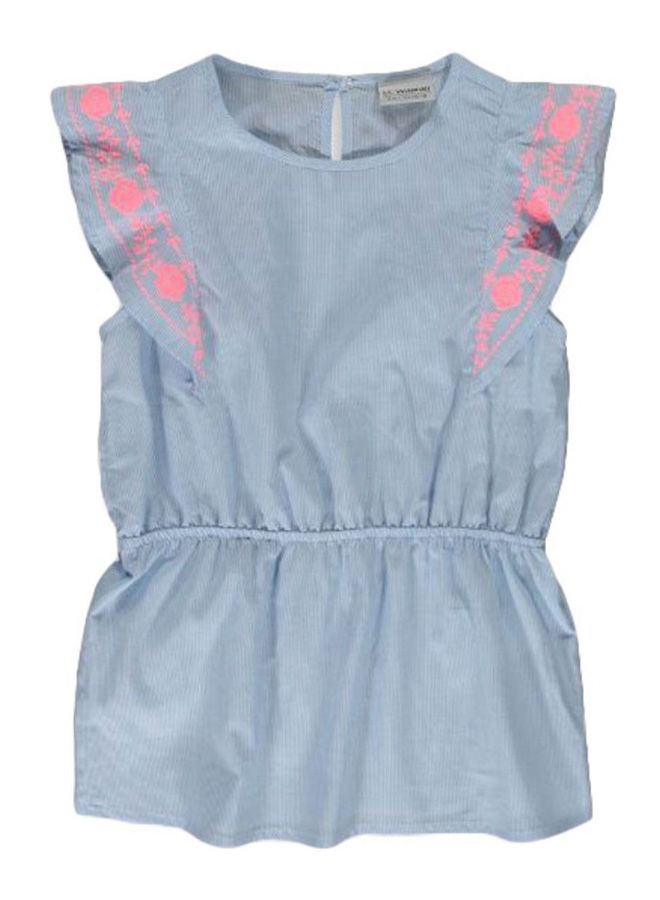 LC WAIKIKI Patterned Poplin Blouse Top Blue/Pink  - Image 1