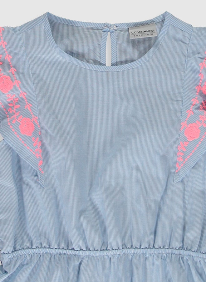 LC WAIKIKI Patterned Poplin Blouse Top Blue/Pink  - Image 3