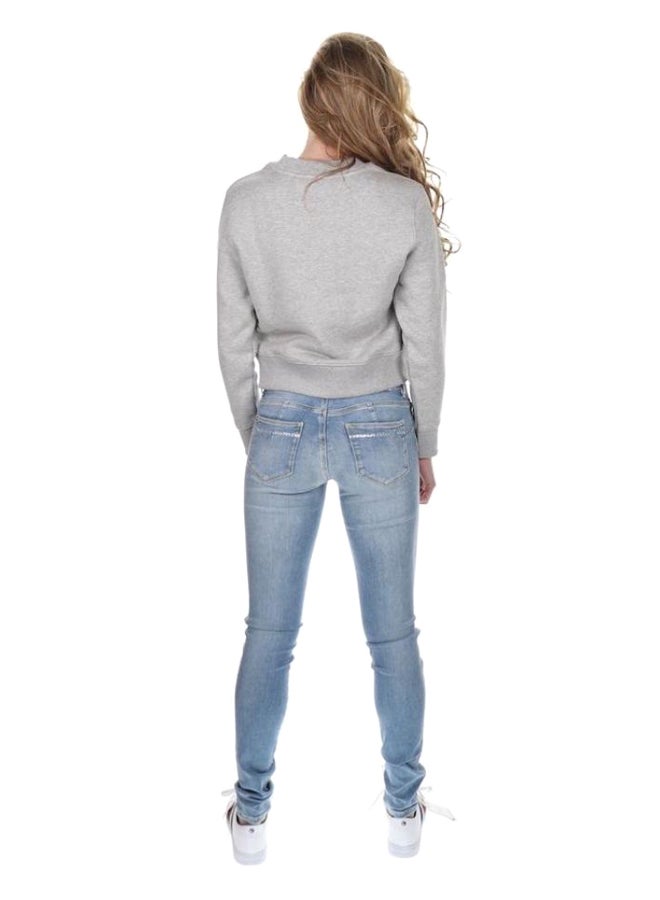 TOMMY JEANS - Tommy Flag Sweatshirt Light Grey - Image 1