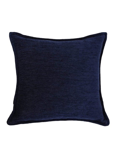Woven Chenille Throw Pillow Navy Blue 45x45cm