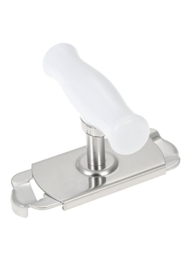 Generic Adjustable Twist Jar Opener Silver/White 9cm  - Image 2
