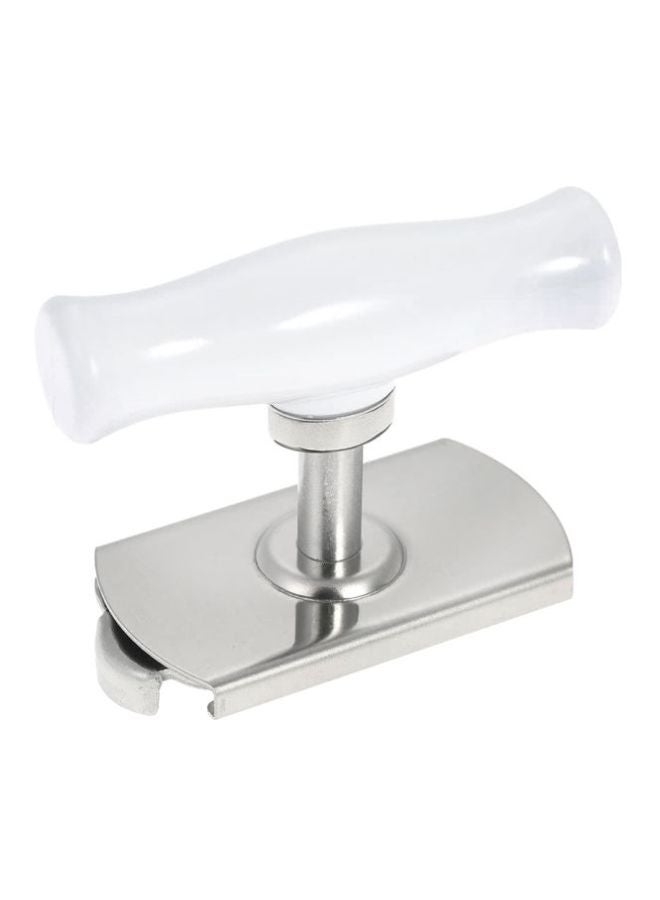 Generic Adjustable Twist Jar Opener Silver/White 9cm  - Image 1