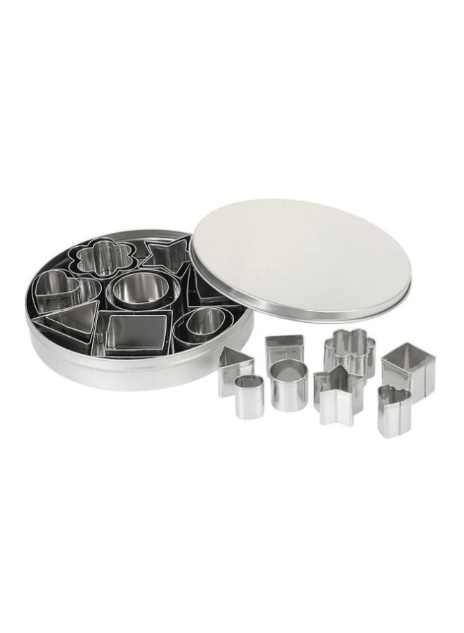 24-Piece Cookie Cutter Set Silver 12.5centimeter - Image 5